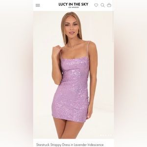 Lavender Sequin Strappy Dress